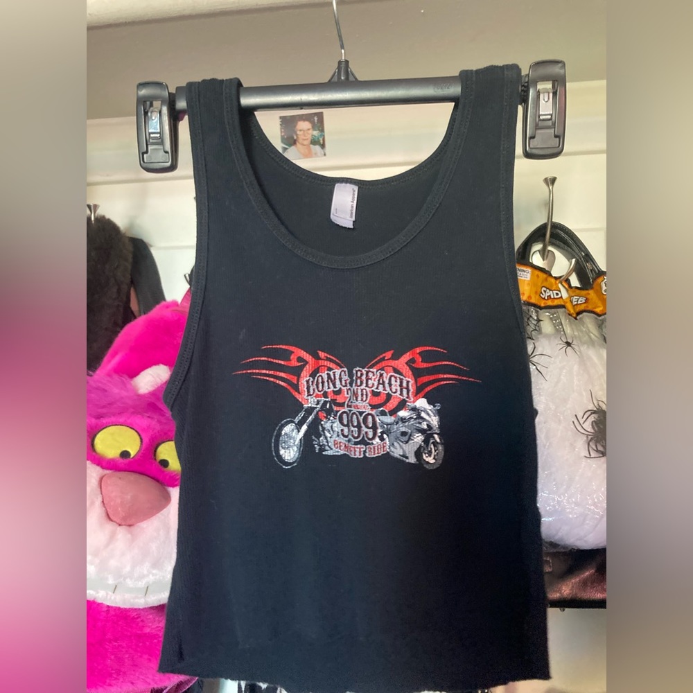 Goth/punk graphic tank top